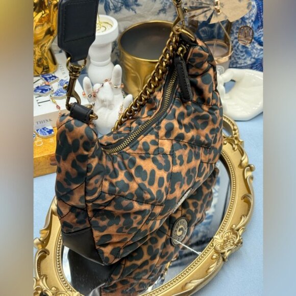 🆕 KURT GEIGER LONDON 🧿 NWOT Recycled Nylon Multi Crossbody Bag, Leopard Print - Picture 6 of 15